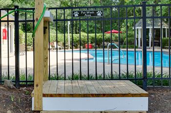 Pet washing area